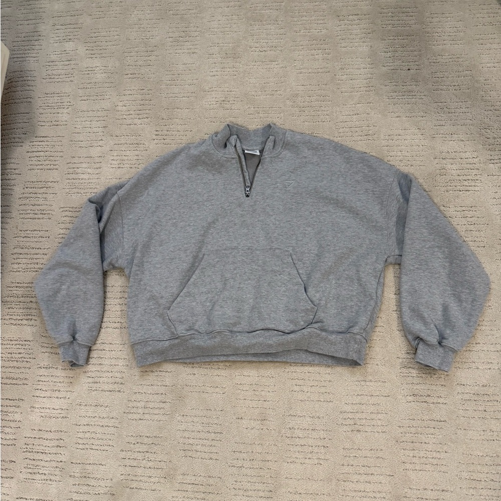 Gym Shark Gray Half-Zip Pullover